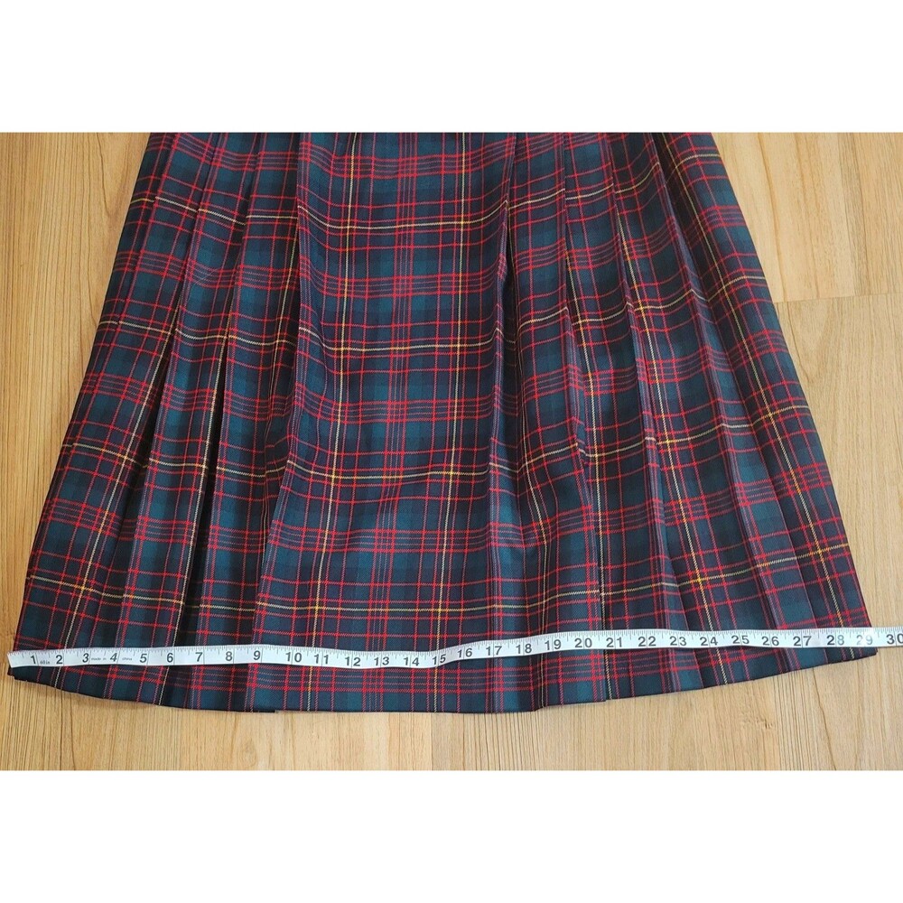 Pendleton Pleated Skirt Size 8 Womens Multicolor Tartan Plaid Pure Virgin Wool - Picture 9 of 12